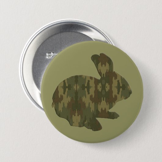 Camouflage Silhouette Paashaas Button (Voorkant /achterkant)