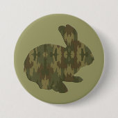 Camouflage Silhouette Paashaas Button (Voorkant)
