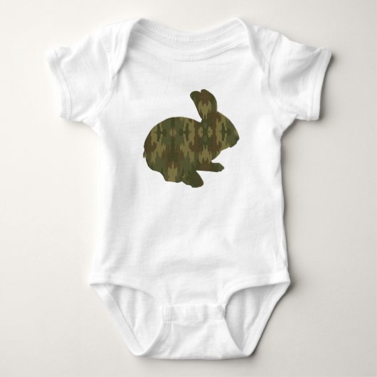 Camouflage Silhouette Paashaas Creeper Romper (Voorkant)