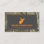 Camouflage + Sinaasappel Herten Outdoor Retail Visitekaartje (Voorkant)