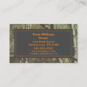 Camouflage + Sinaasappel Hertengewei Outdoor Retai Visitekaartje (Achterkant)