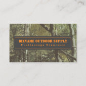 Camouflage + Sinaasappel Outdoor Retail Visitekaartje (Voorkant)