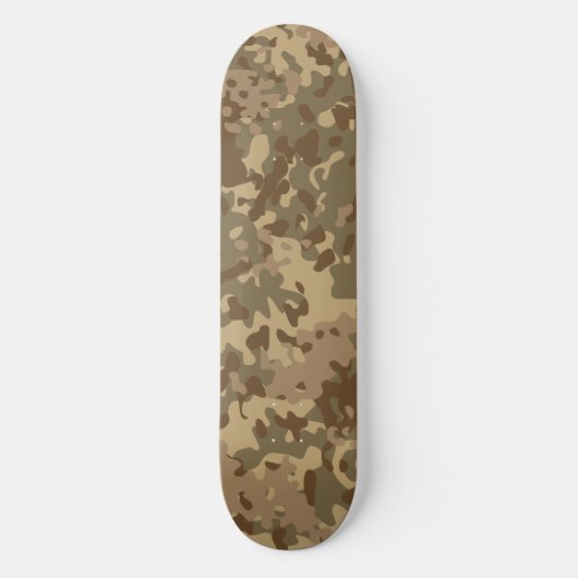 Camouflage Skateboard Bruin Beige Groen (Voorkant)