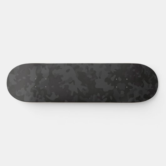 Camouflage Skateboard Donker Zwart Grijs (Horizontaal)