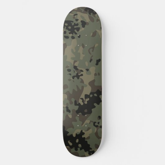 Camouflage Skateboard Groen Zwart Bruin (Voorkant)