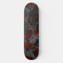 Camouflage Skateboard Rood Zwart Grijs