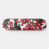 Camouflage Skateboard Rood Zwart Grijs Wit (Horizontaal)