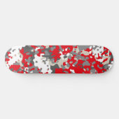 Camouflage Skateboard Rood Zwart Grijs Wit (Horizontaal)