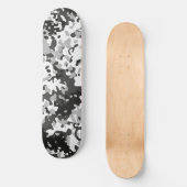 Camouflage Skateboard Wit Zwart Grijs  (Voorkant)