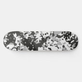Camouflage Skateboard Wit Zwart Grijs  (Horizontaal)