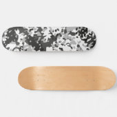 Camouflage Skateboard Wit Zwart Grijs  (Horizontaal)