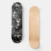 Camouflage Skateboard Zwart Wit Grijs  (Voorkant)