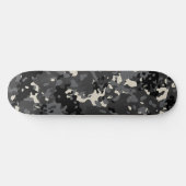 Camouflage Skateboard Zwart Wit Grijs  (Horizontaal)