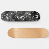 Camouflage Skateboard Zwart Wit Grijs  (Horizontaal)