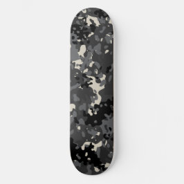 Camouflage Skateboard Zwart Wit Grijs