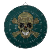 Camouflage Skull and Crossbones Dart Board Dartbord (Voorkant)