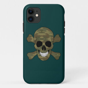 Camouflage Skull en Crossbones iPhone 5 Hoesje
