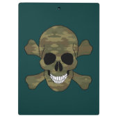 Camouflage Skull en Crossbones Klembord (Achterkant)