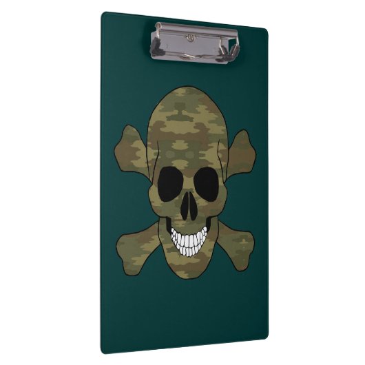 Camouflage Skull en Crossbones Klembord (Rechts)