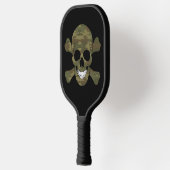 Camouflage Skull en Crossbones Pickleball Paddle (Links)