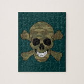 Camouflage Skull en Crossbones Puzzle Legpuzzel (Verticaal)