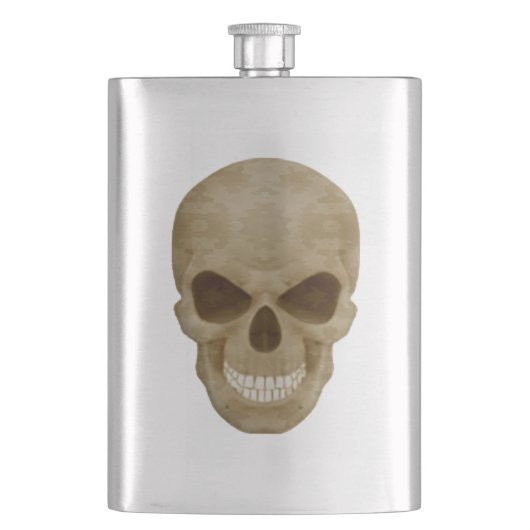 Camouflage Skull Flask Heupfles (Voorkant)