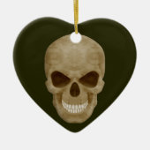 Camouflage Skull Heart Ornament (Voorkant)