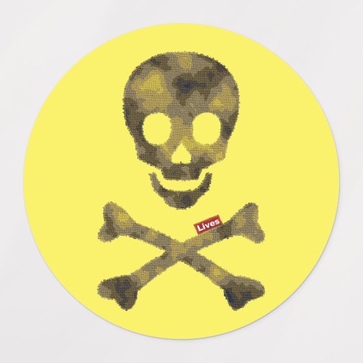 Camouflage Skull Labels (Design 2)