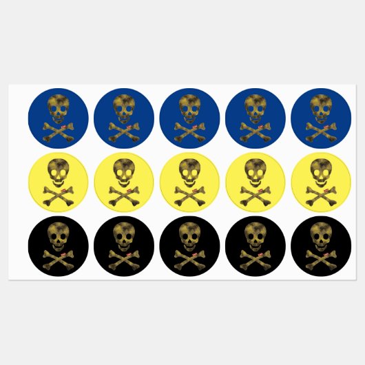 Camouflage Skull Labels (Vel)