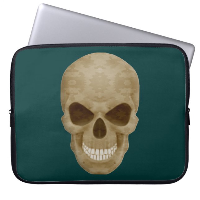 Camouflage Skull-laptophoes Laptop Sleeve (Voorkant)