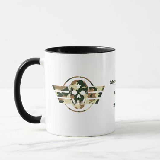 Camouflage Skull | Military Pride Veteran  Coffee Mok (Links)