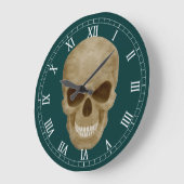 Camouflage Skull Roman Numeral Clock Grote Klok (Hoek)