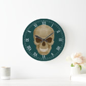 Camouflage Skull Roman Numeral Clock Grote Klok (Huis)