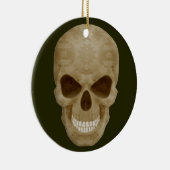 Camouflage Skull Round Ornament (Rechts)