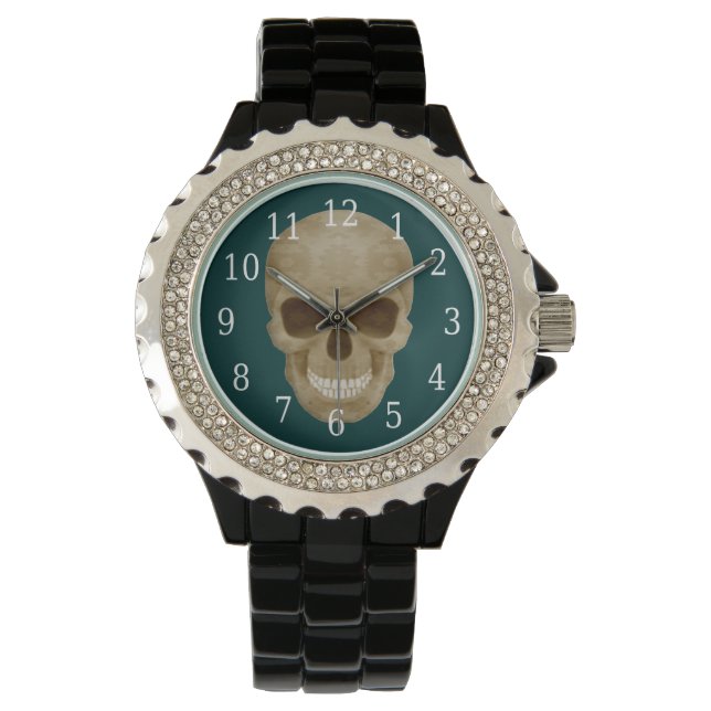 Camouflage Skull Watch Horloge (Voorkant)