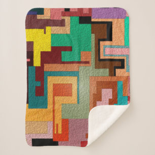 Camouflage Small Sherpa Blanket Deken