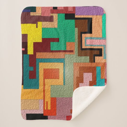 Camouflage Small Sherpa Blanket Sherpa Deken (Voorkant)