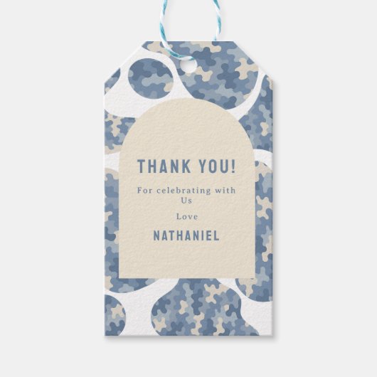 Camouflage soldaat leger verjaardag bedankt tag cadeaulabel (Voorkant)
