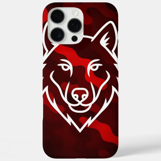 Camouflage Spirit – White Wolf Line Art Case-Mate iPhone Case (Achterkant)