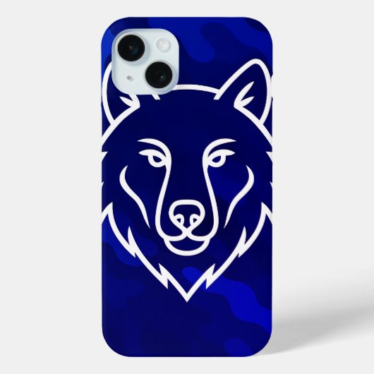 Camouflage Spirit – White Wolf Line Art Case-Mate iPhone Case (Achterkant)
