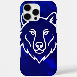 Camouflage Spirit – White Wolf Line Art iPhone 16 Pro Max Hoesje