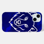 Camouflage Spirit – White Wolf Line Art Case-Mate iPhone Case (Achterkant (horizontaal))