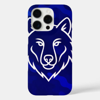 Camouflage Spirit – White Wolf Line Art iPhone 16 Pro Hoesje