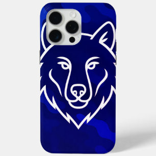 Camouflage Spirit – White Wolf Line Art iPhone 15 Pro Max Hoesje