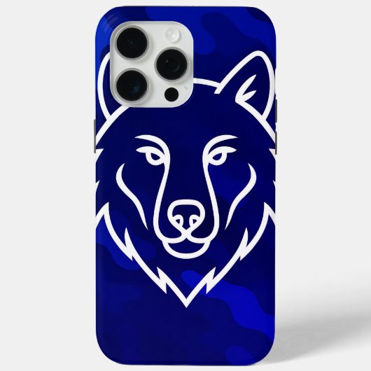 Camouflage Spirit – White Wolf Line Art Case-Mate iPhone Case (Achterkant)