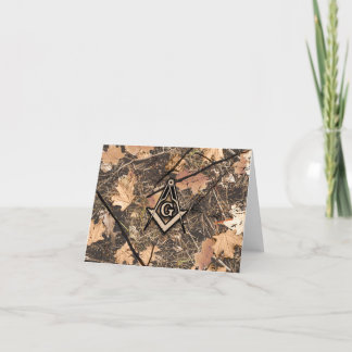 Camouflage Square Compass Bedankkaart