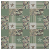 Camouflage Sterren Strepen Khaki Patchwork Patchwo Stof (Swatch)