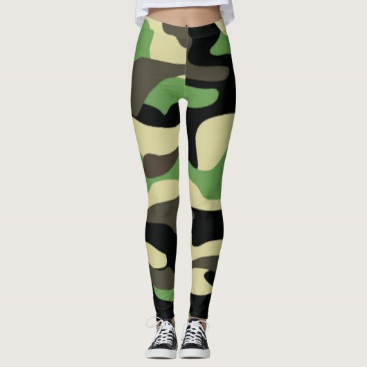 Camouflage stijlvolle Leggings (Voorkant)