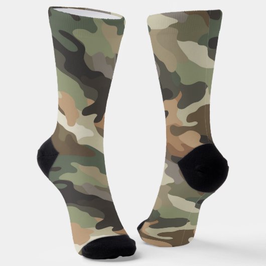 Camouflage Sustainable Premium Crew Sock Sokken (Gebogen)