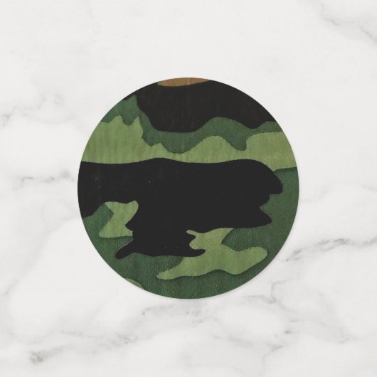 Camouflage tafel confetti (Kleine voorkant)